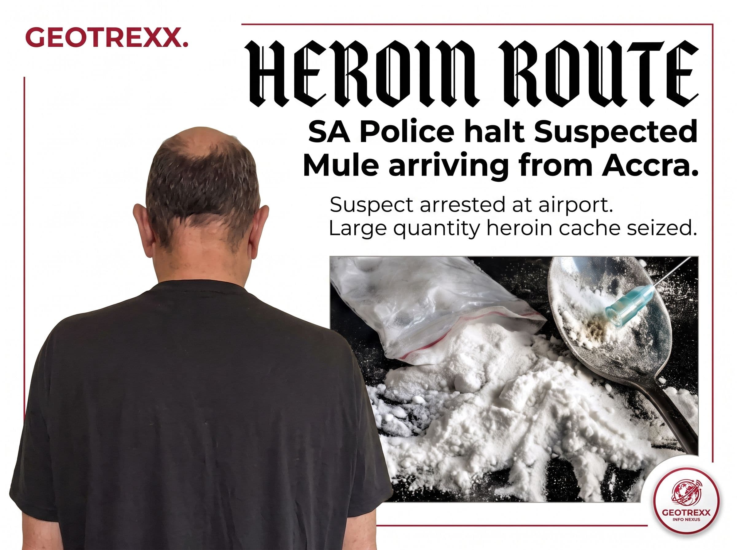 South African Police Intercept Suspected Heroin Mule Arriving From Accra