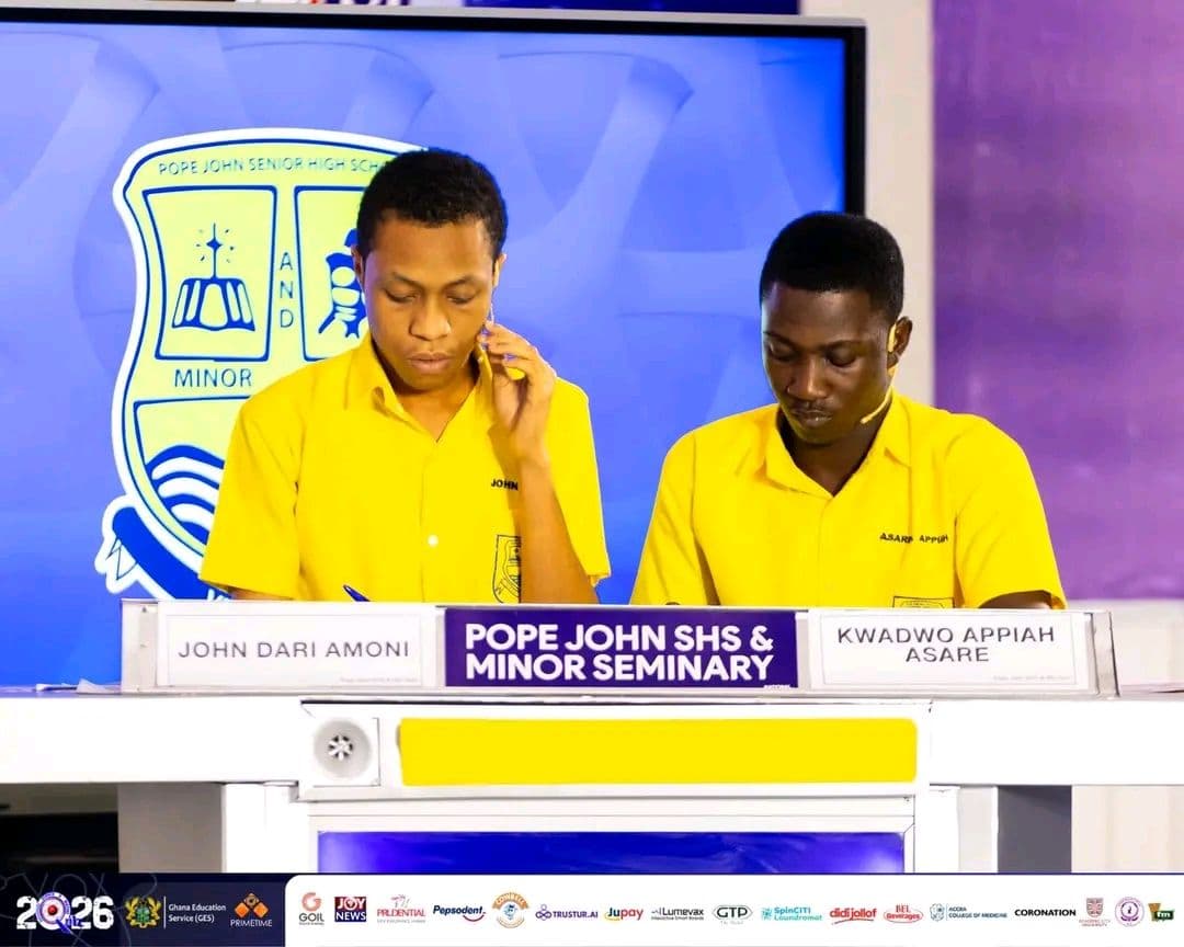 Pope John SHS & Minor Seminary Picks Second Semi-Final Slot at NSMQ 2026