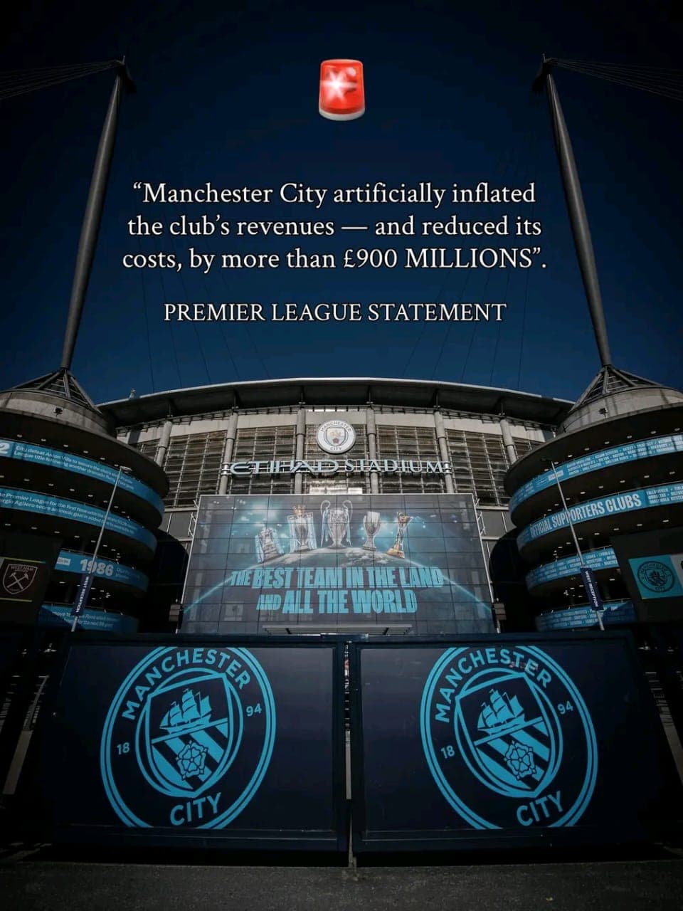 BREAKING: PREMIER LEAGUE CONFIRMS MAN CITY VERDICT